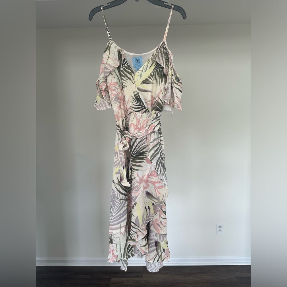 NWT - CeCe Tropical Print Wrap Dress - Size 2